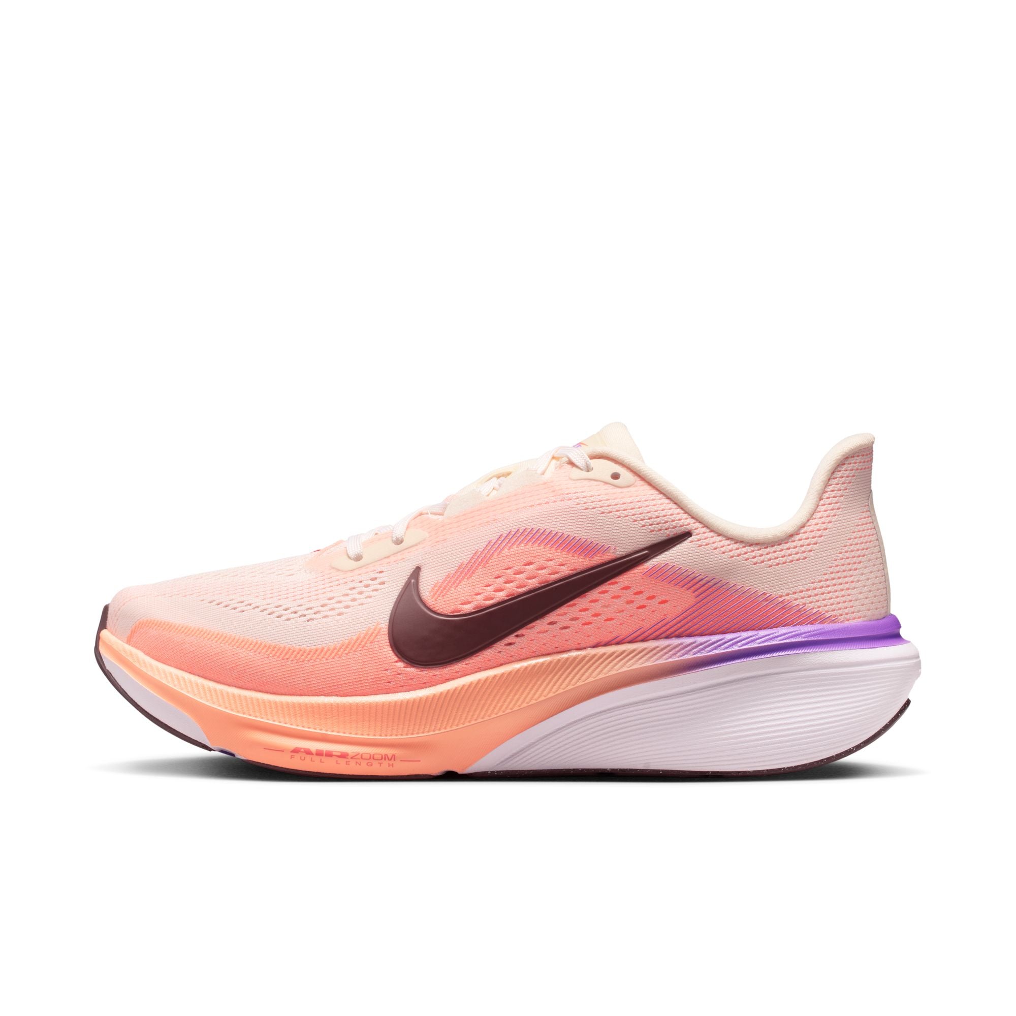 NIKE Pegasus 42 (Women's) CHALK/TATTOO-ORANGE PULSE-BRT VIOLET-BLEACHED LILAC-LT CRIMSON