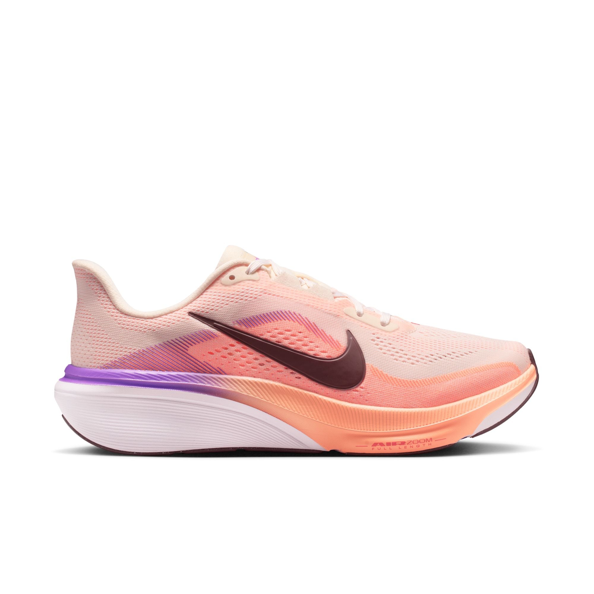 NIKE Pegasus 42 (Women's) CHALK/TATTOO-ORANGE PULSE-BRT VIOLET-BLEACHED LILAC-LT CRIMSON