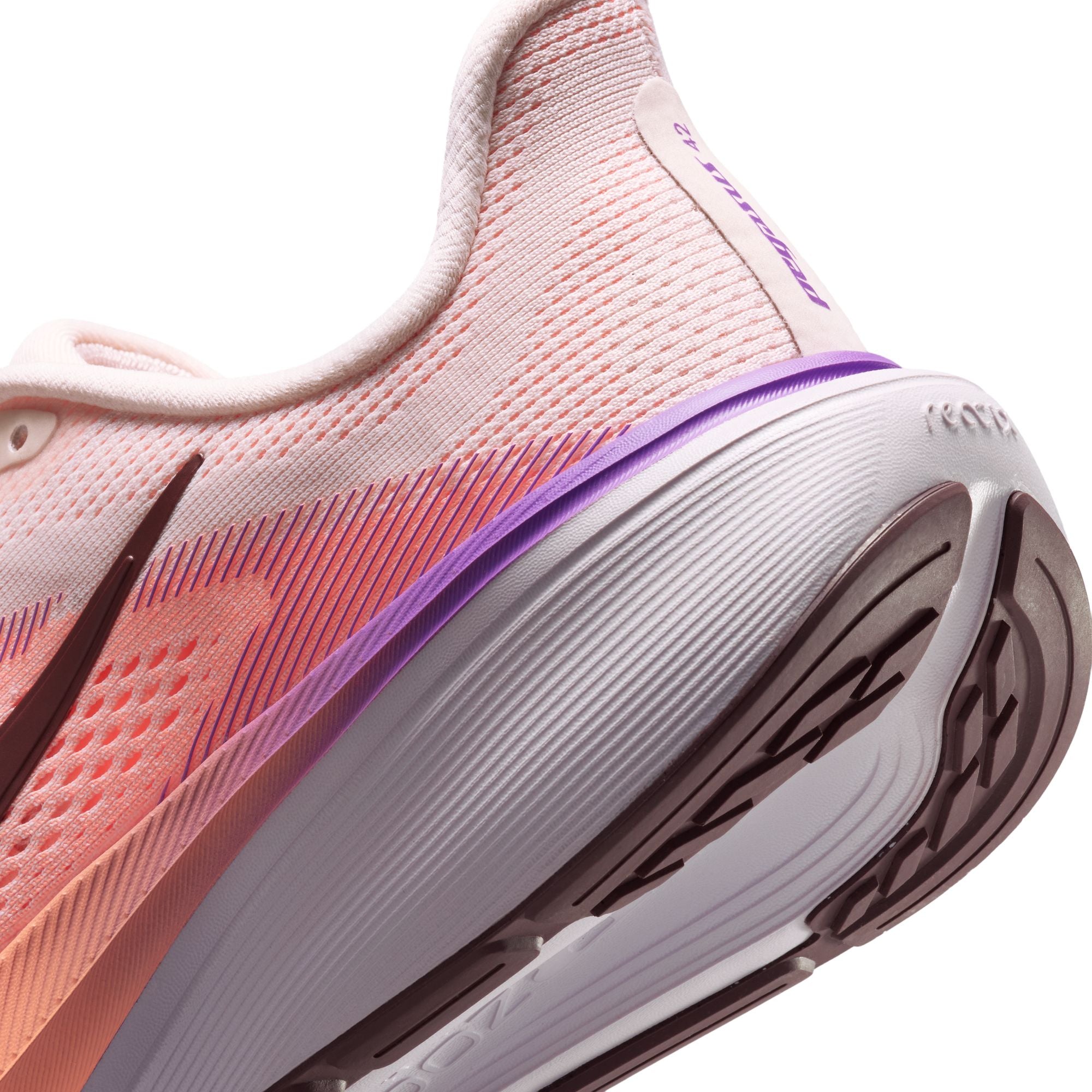 NIKE Pegasus 42 (Women's) CHALK/TATTOO-ORANGE PULSE-BRT VIOLET