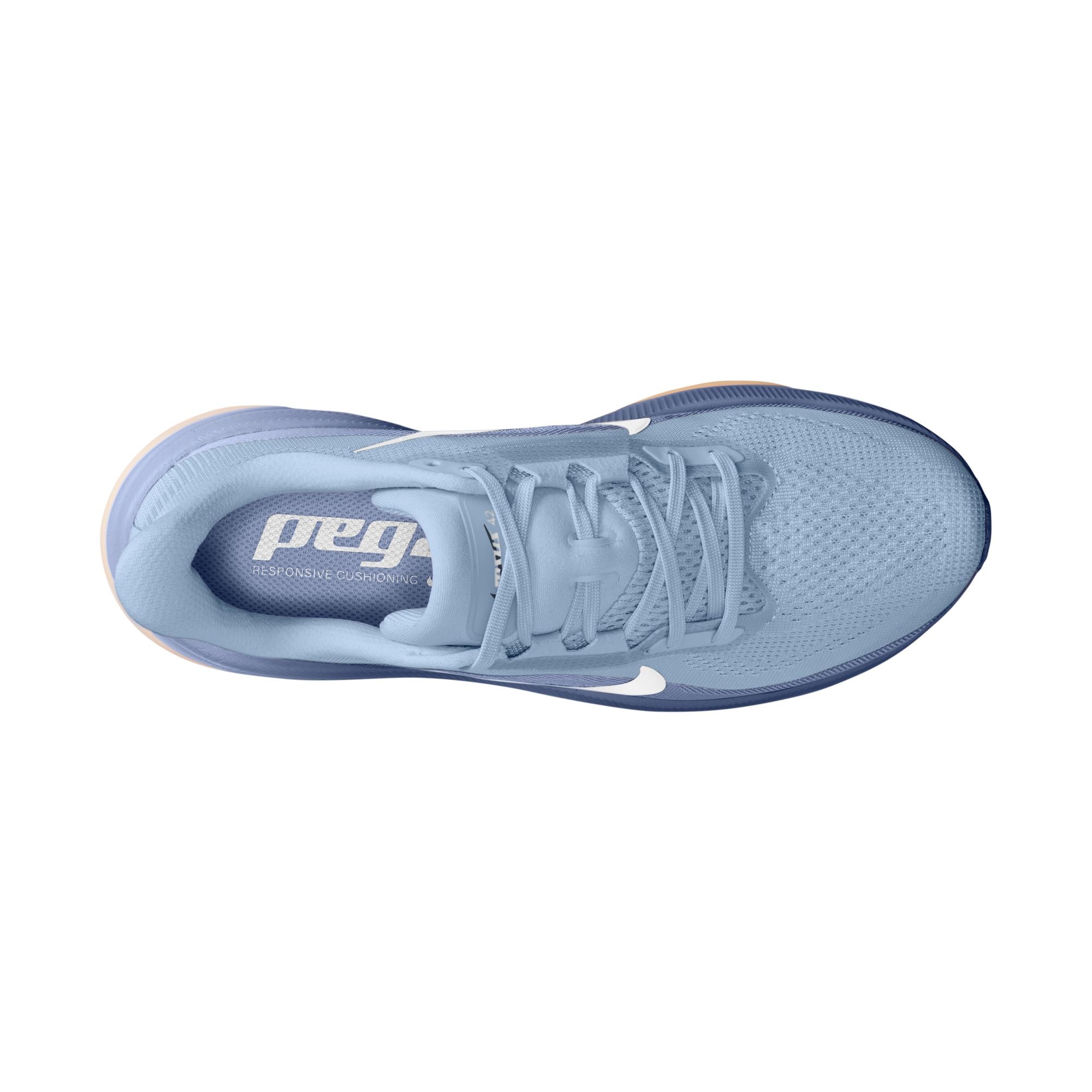 NIKE Pegasus 42 (Women's) HYDROGEN BLUE/WHITE-MYSTIC NAVY-ALUMINUM-BARELY ORANGE-SUNDIAL