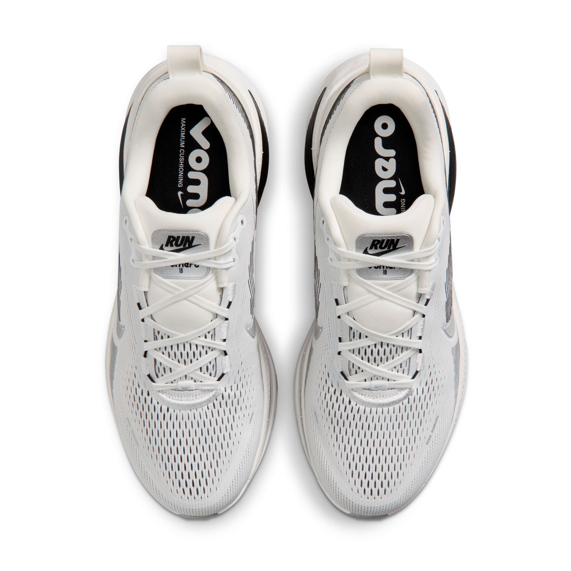 NIKE Vomero 18 RR (Men's) SUMMIT WHITE/MTLC SILVER-BLACK-OFF WHITE