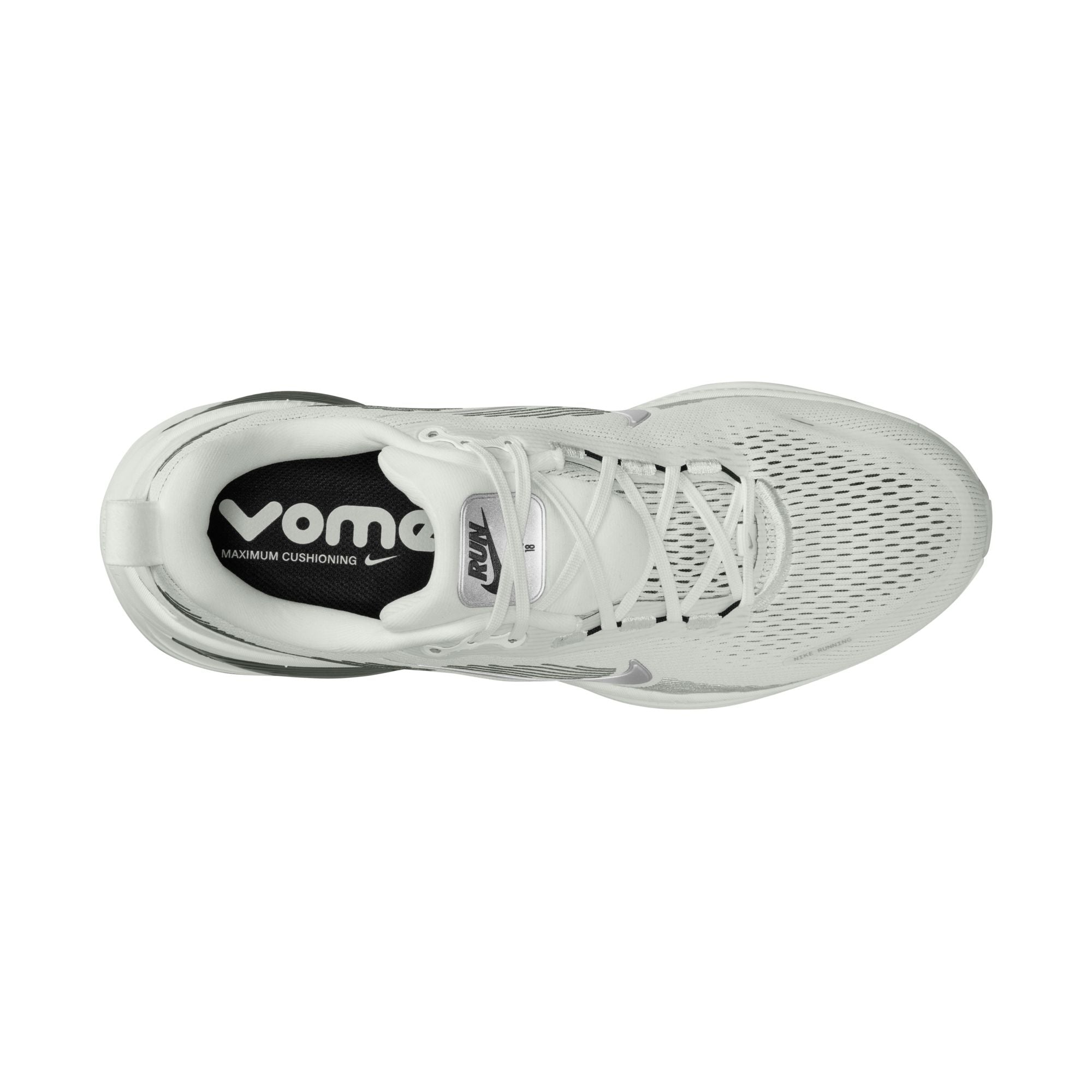 NIKE Vomero 18 RR (Men's) SUMMIT WHITE/MTLC SILVER-BLACK-OFF WHITE