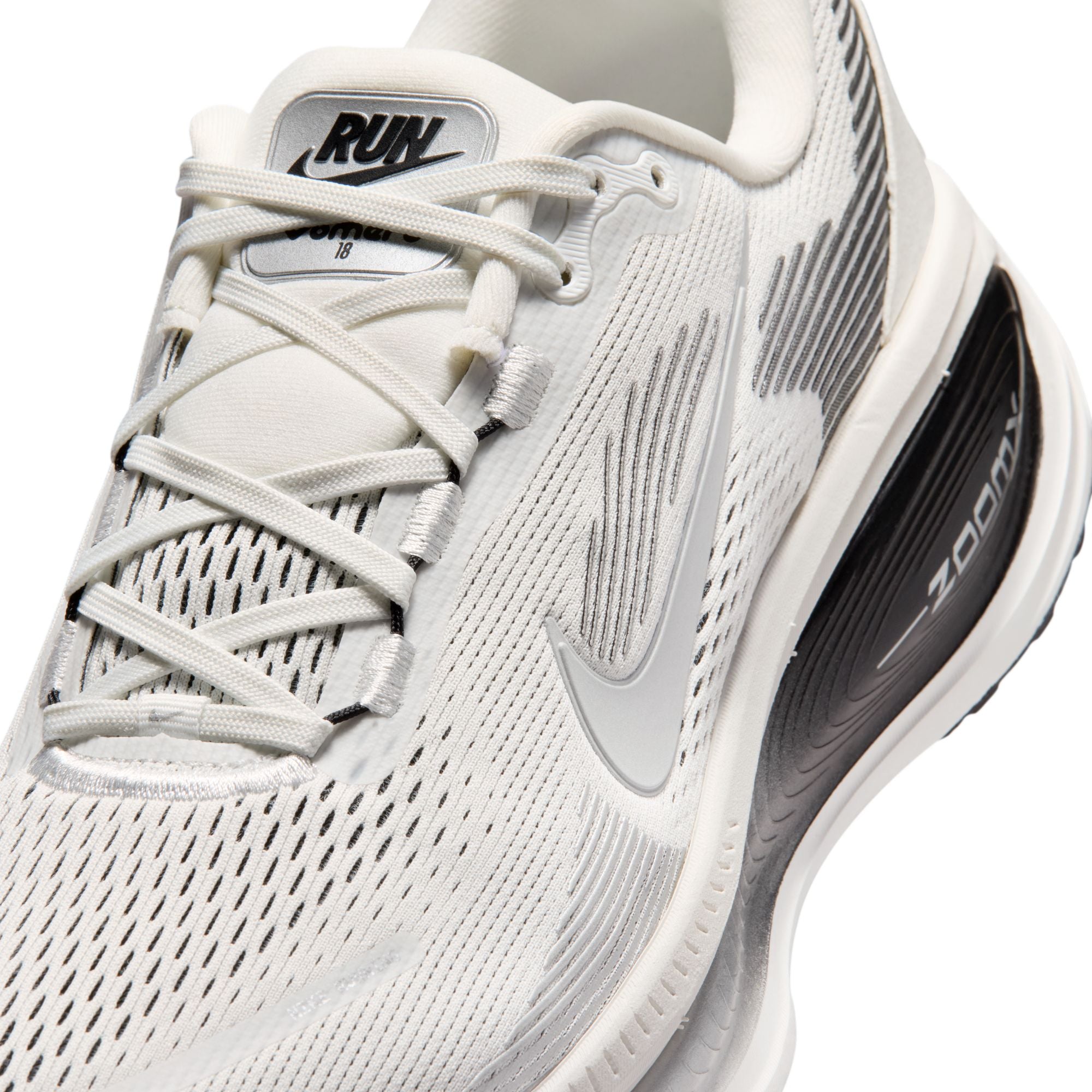 NIKE Vomero 18 RR (Men's) SUMMIT WHITE/MTLC SILVER-BLACK-OFF WHITE