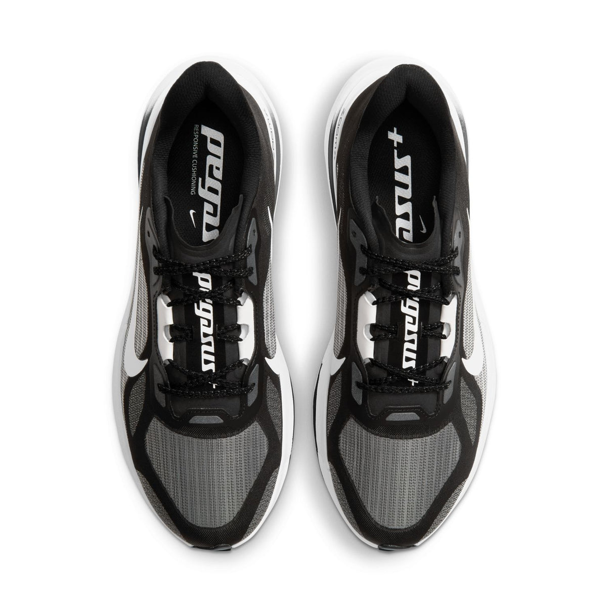 NIKE Pegasus Plus 2 (Men's) BLACK/WHITE-SMOKE GREY