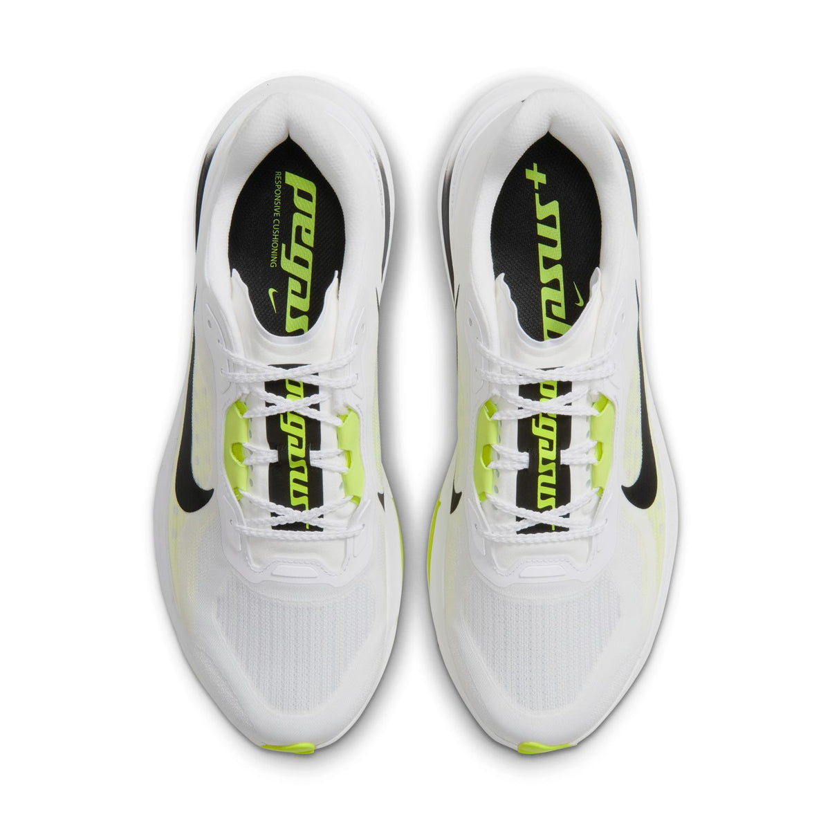 NIKE Pegasus Plus 2 (Men's) WHITE/BLACK-LEMON VENOM