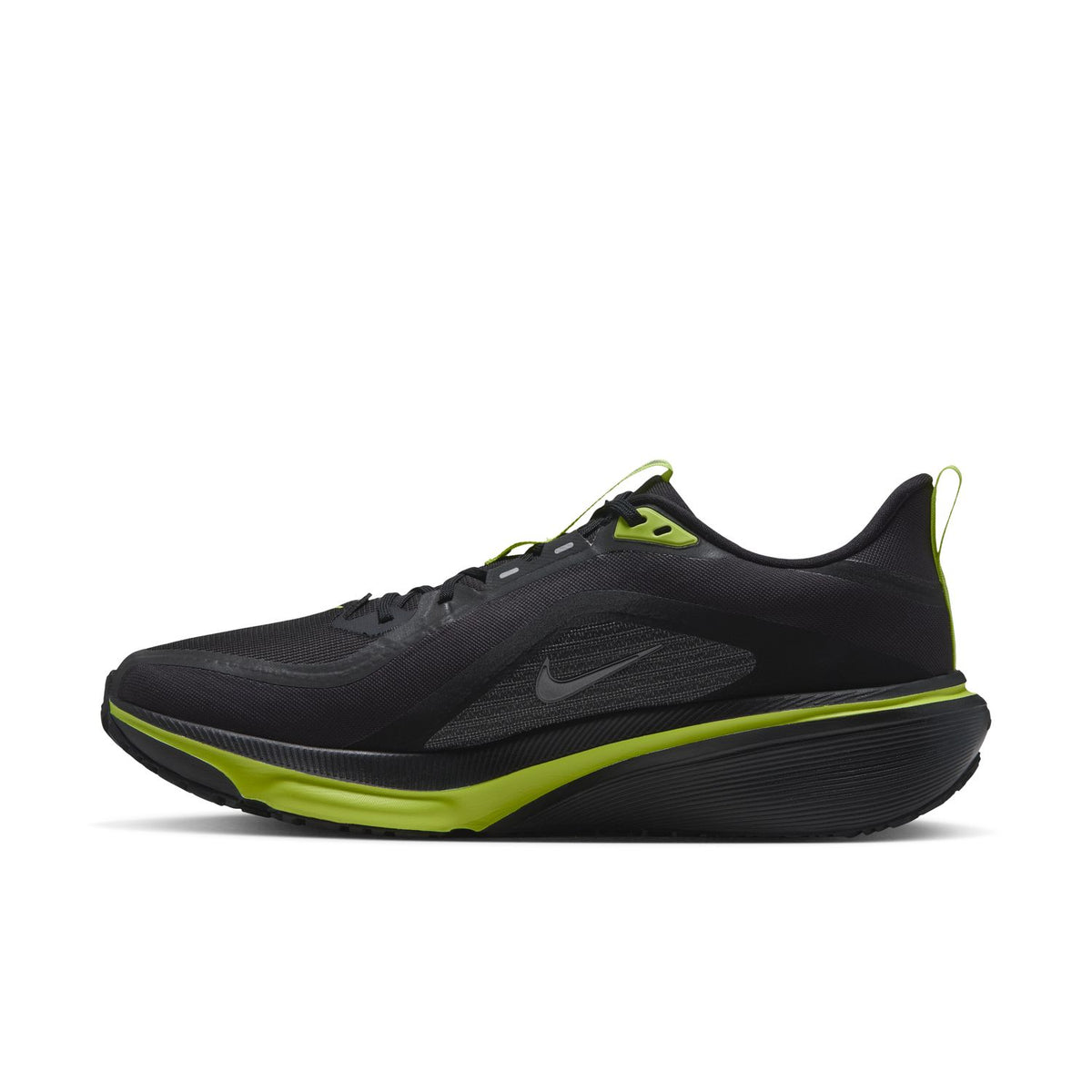 NIKE Pegasus 42 GORE-TEX (Men's) BLACK/MTLC DARK GREY-LEMON VENOM