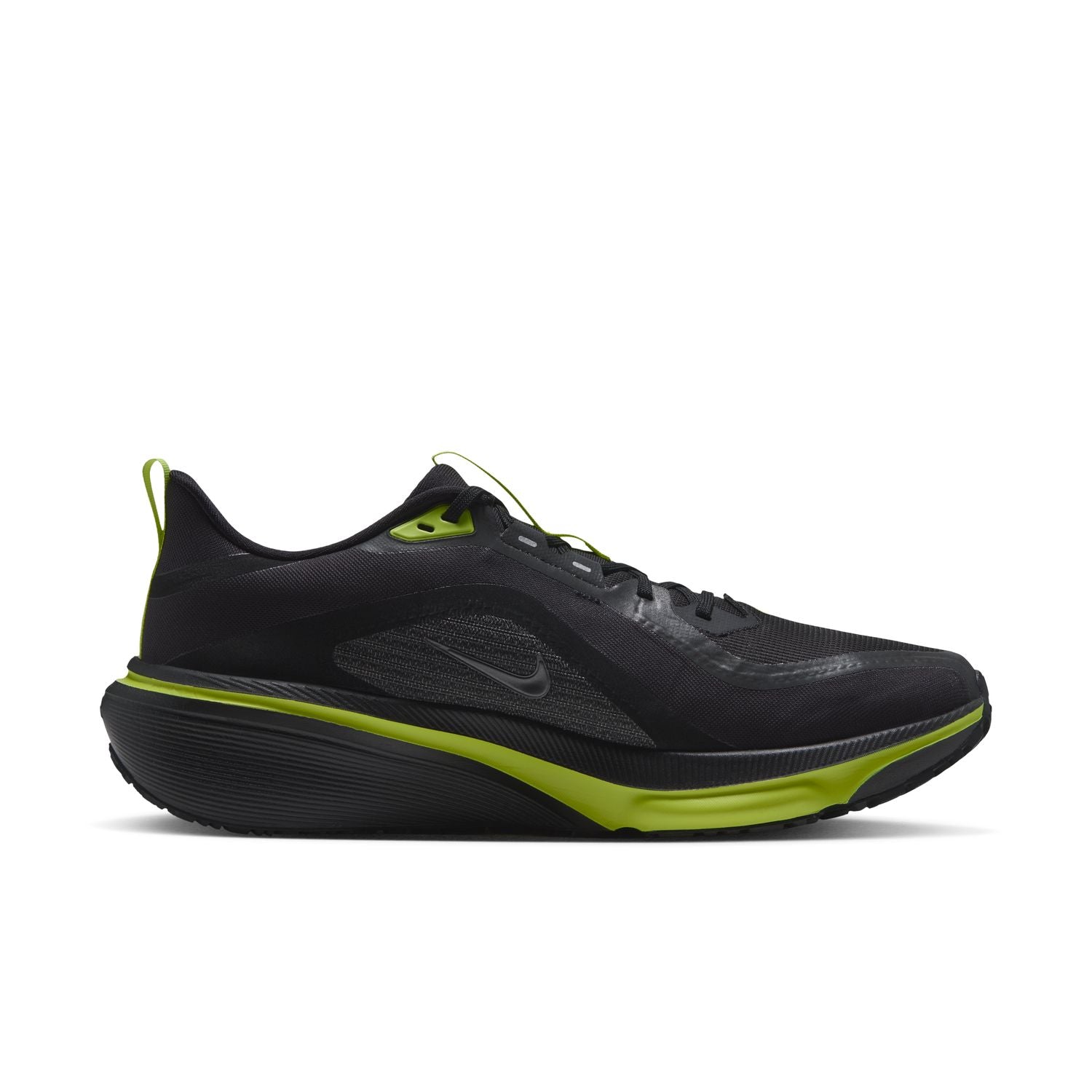 NIKE Pegasus 42 GORE-TEX (Men's) BLACK/MTLC DARK GREY-LEMON VENOM