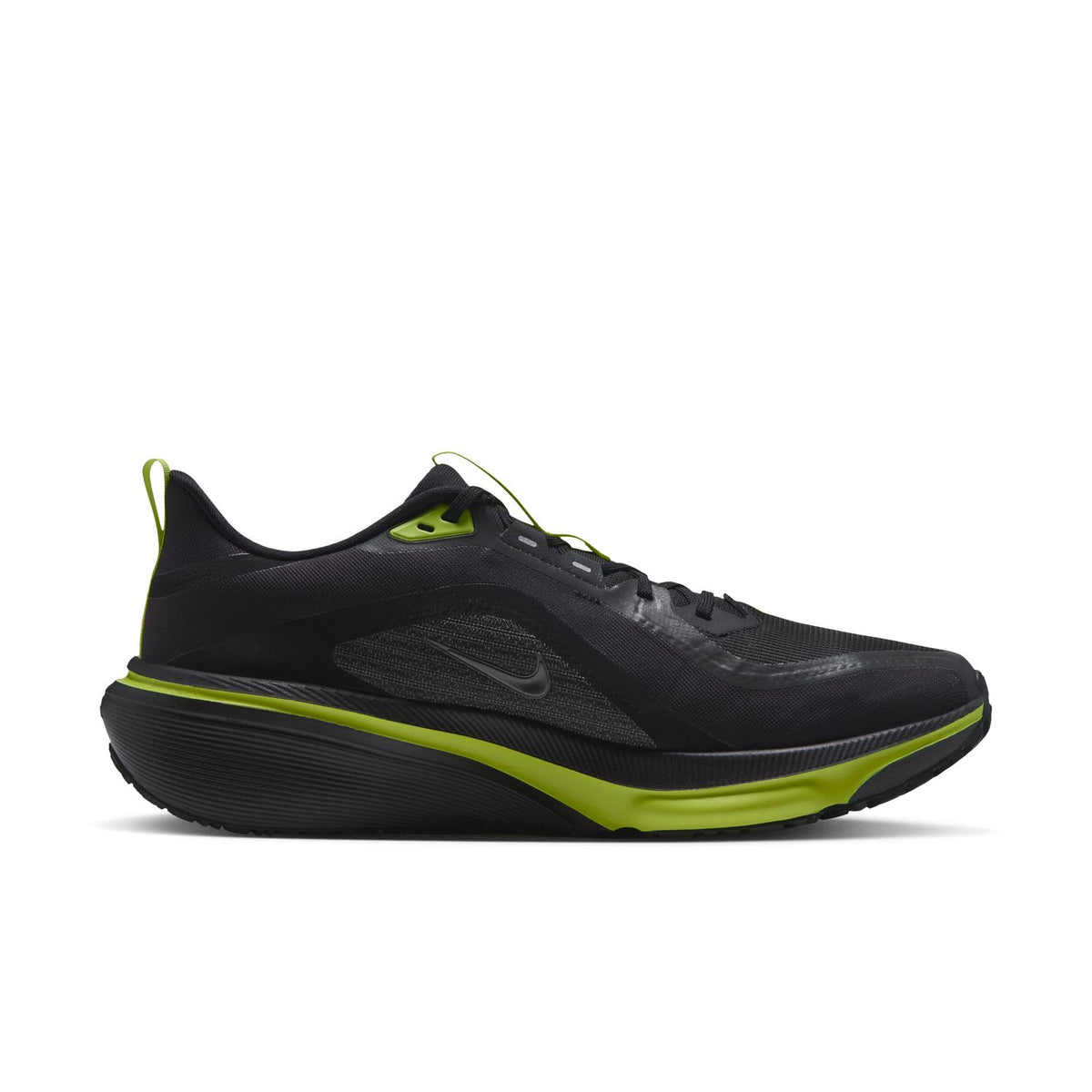 NIKE Pegasus 42 GORE-TEX (Men's) BLACK/MTLC DARK GREY-LEMON VENOM