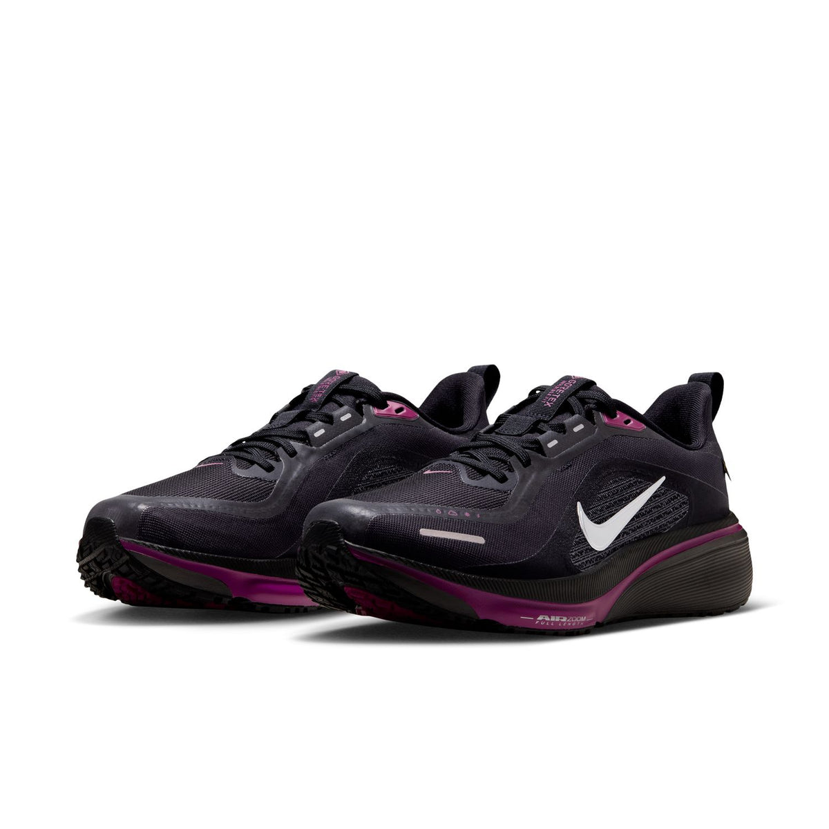 NIKE Pegasus 42 GORE-TEX (Women's) BLACK/METALLIC SILVER-TRUE BERRY