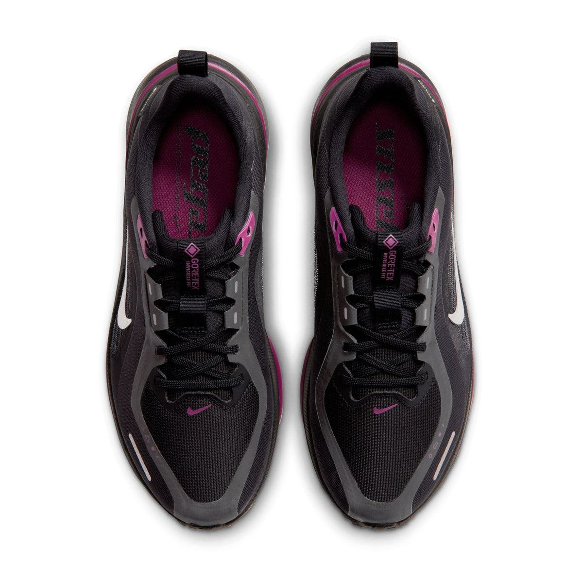 NIKE Pegasus 42 GORE-TEX (Women's) BLACK/METALLIC SILVER-TRUE BERRY