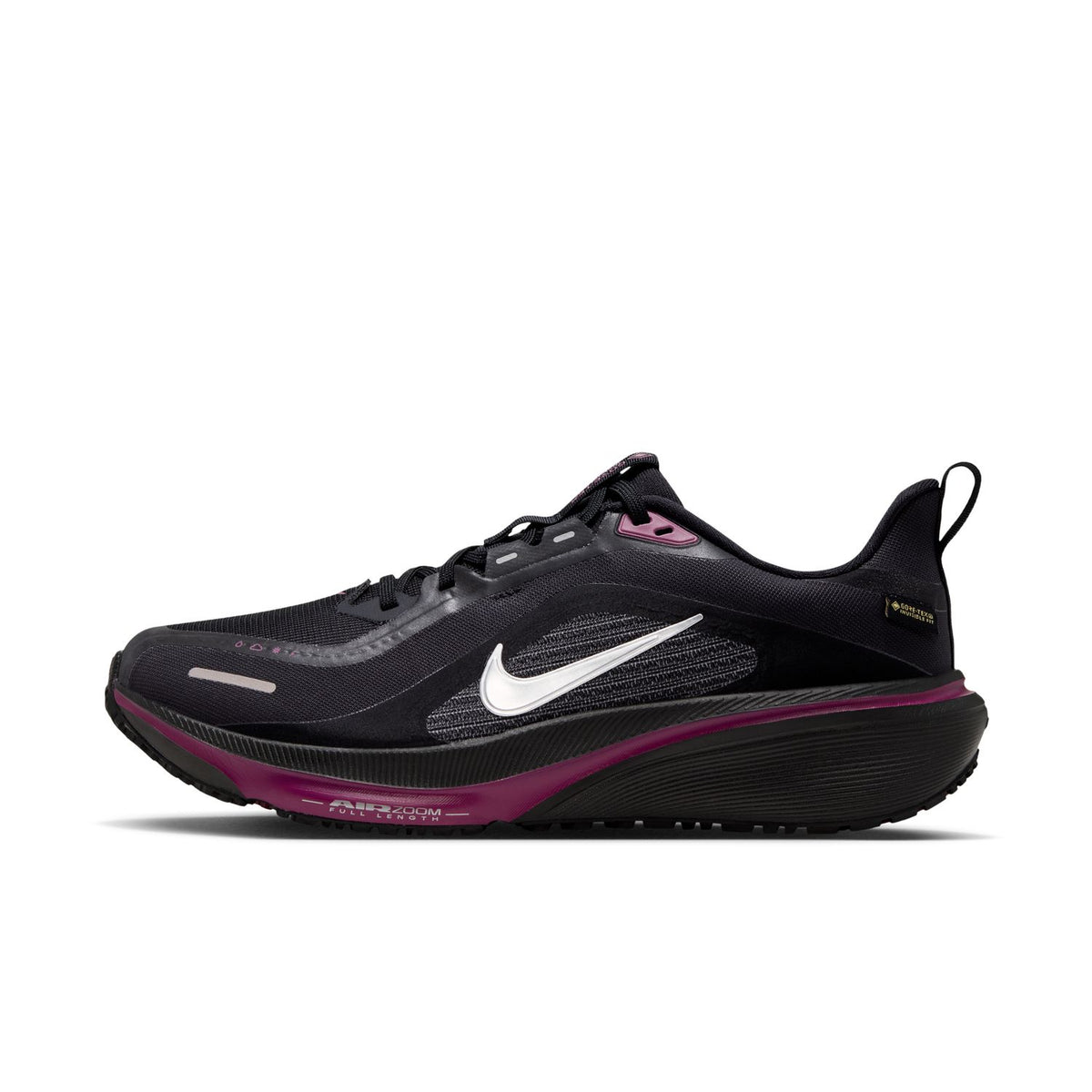 NIKE Pegasus 42 GORE-TEX (Women's) BLACK/METALLIC SILVER-TRUE BERRY
