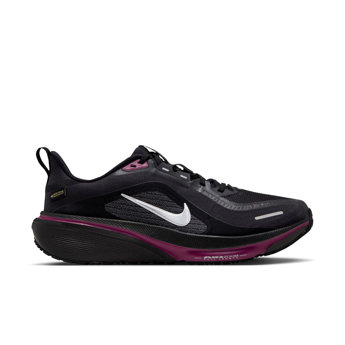 NIKE Pegasus 42 GORE-TEX (Women's) BLACK/METALLIC SILVER-TRUE BERRY