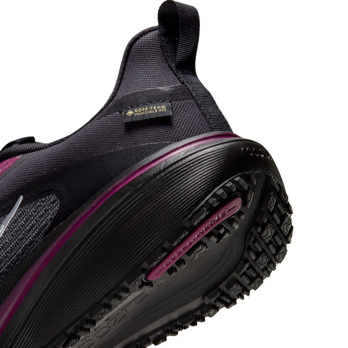 NIKE Pegasus 42 GORE-TEX (Women's) BLACK/METALLIC SILVER-TRUE BERRY