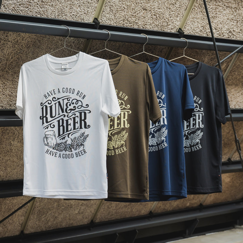 Run &amp; Beer DRY Tee (Khaki)