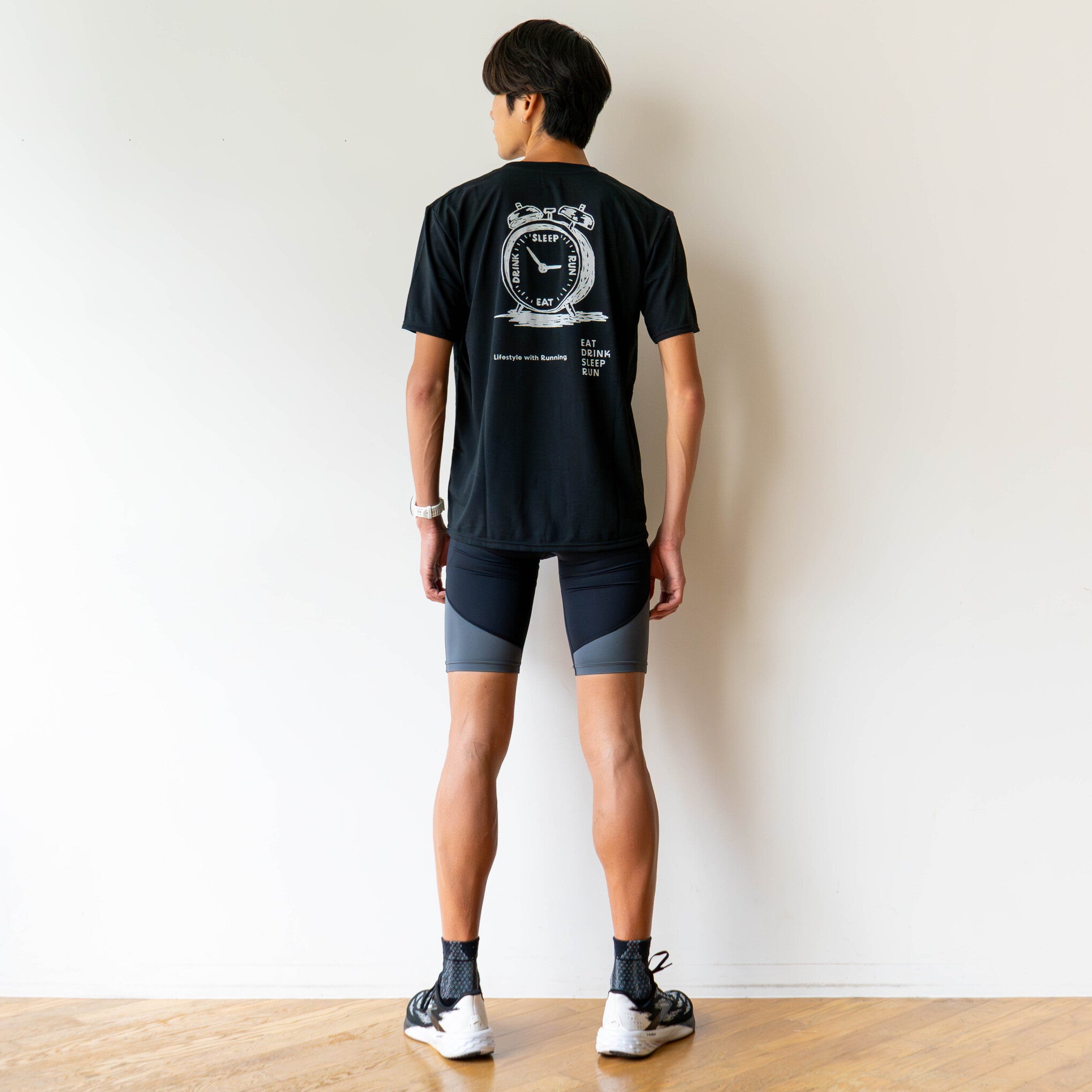 EAT DRINK SLEEP RUN “Eternal Runner Clock” Tee