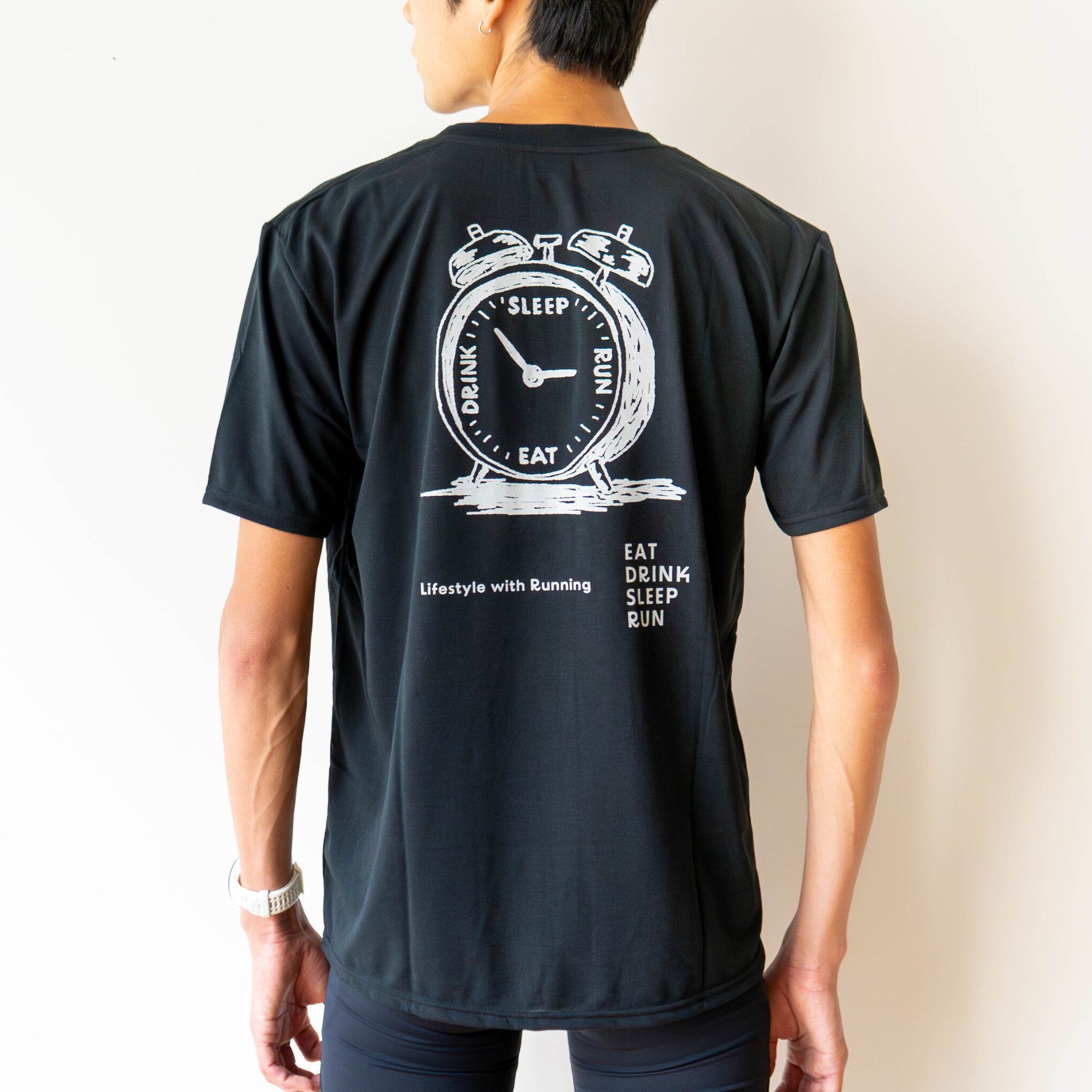 EAT DRINK SLEEP RUN “Eternal Runner Clock” Tee