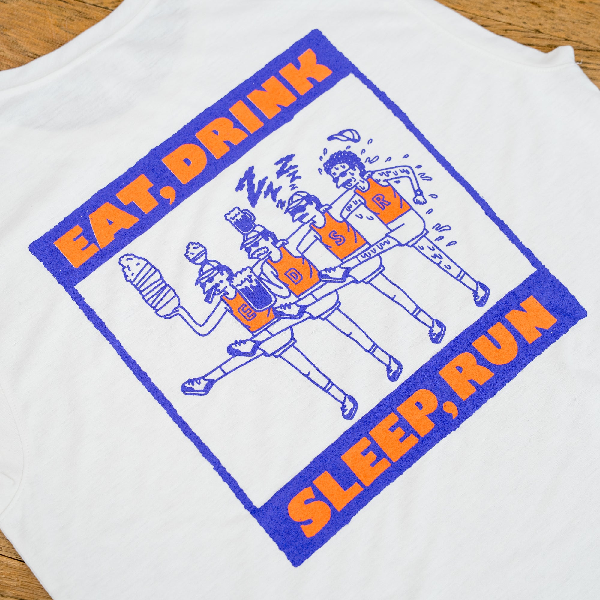 EAT DRINK SLEEP RUN CHOAS Sleeve-less Tee