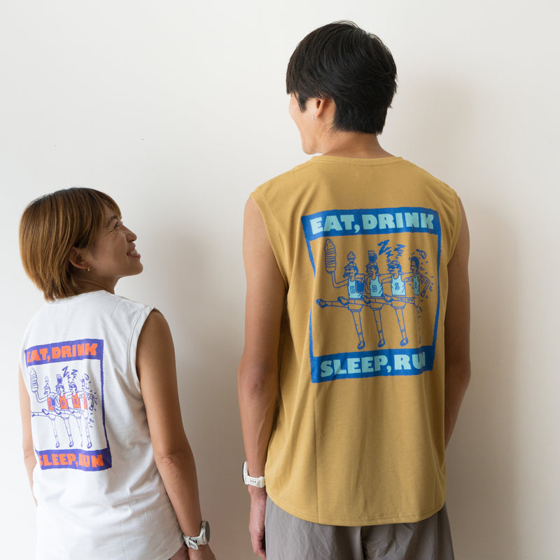 EAT DRINK SLEEP RUN CHOAS Sleeve-less Tee