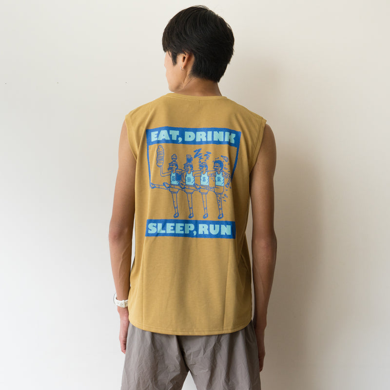 EAT DRINK SLEEP RUN CHOAS Sleeve-less Tee