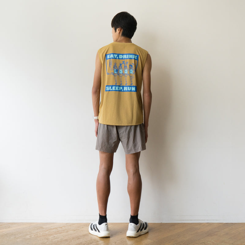 EAT DRINK SLEEP RUN CHOAS Sleeve-less Tee