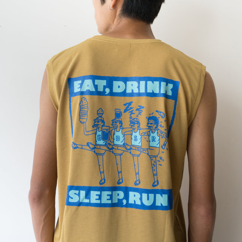 EAT DRINK SLEEP RUN CHOAS Sleeve-less Tee