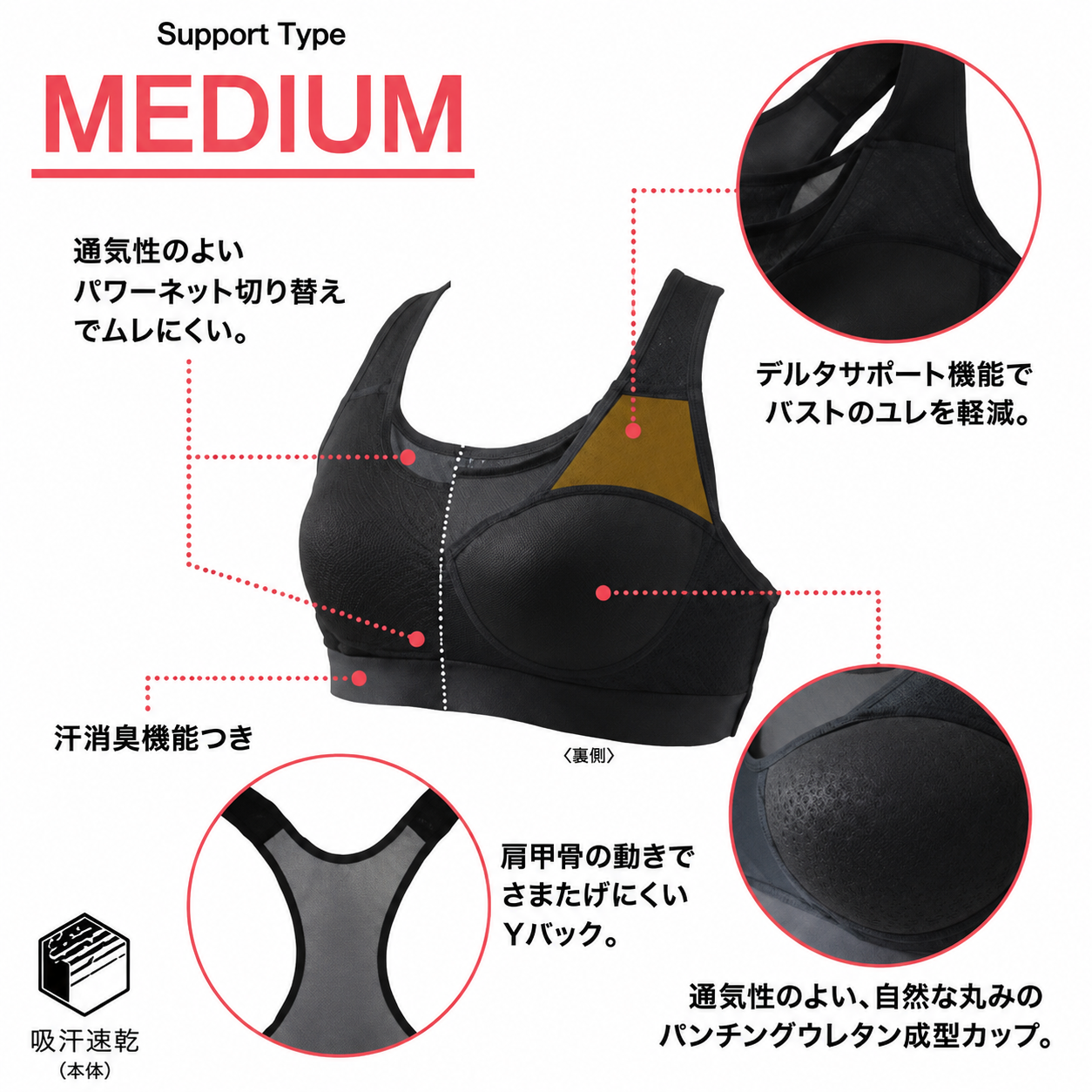 CW-X SPORTSゆれケアBra MESH
