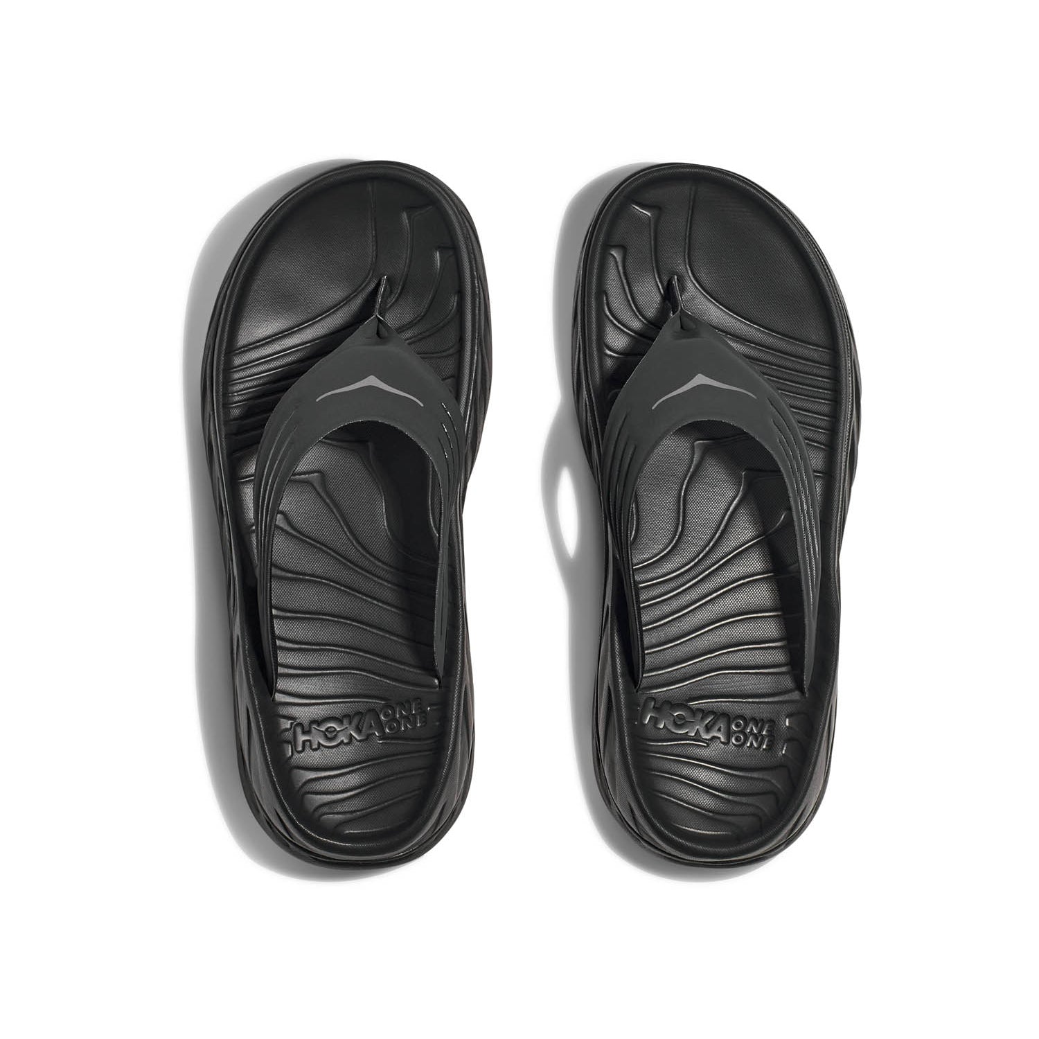 HOKA ORA RECOVERY FLIP (MENS) BLACK / DARK GULL GRAY – Runtrip Store