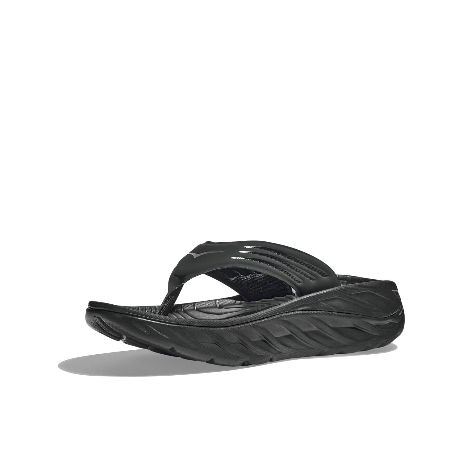 HOKA ORA RECOVERY FLIP (MENS) BLACK / DARK GULL GRAY