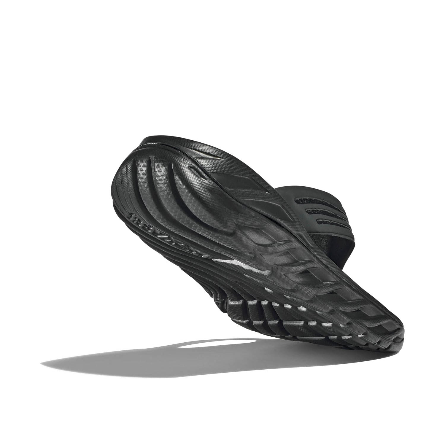 HOKA ORA RECOVERY FLIP (MENS) BLACK / DARK GULL GRAY