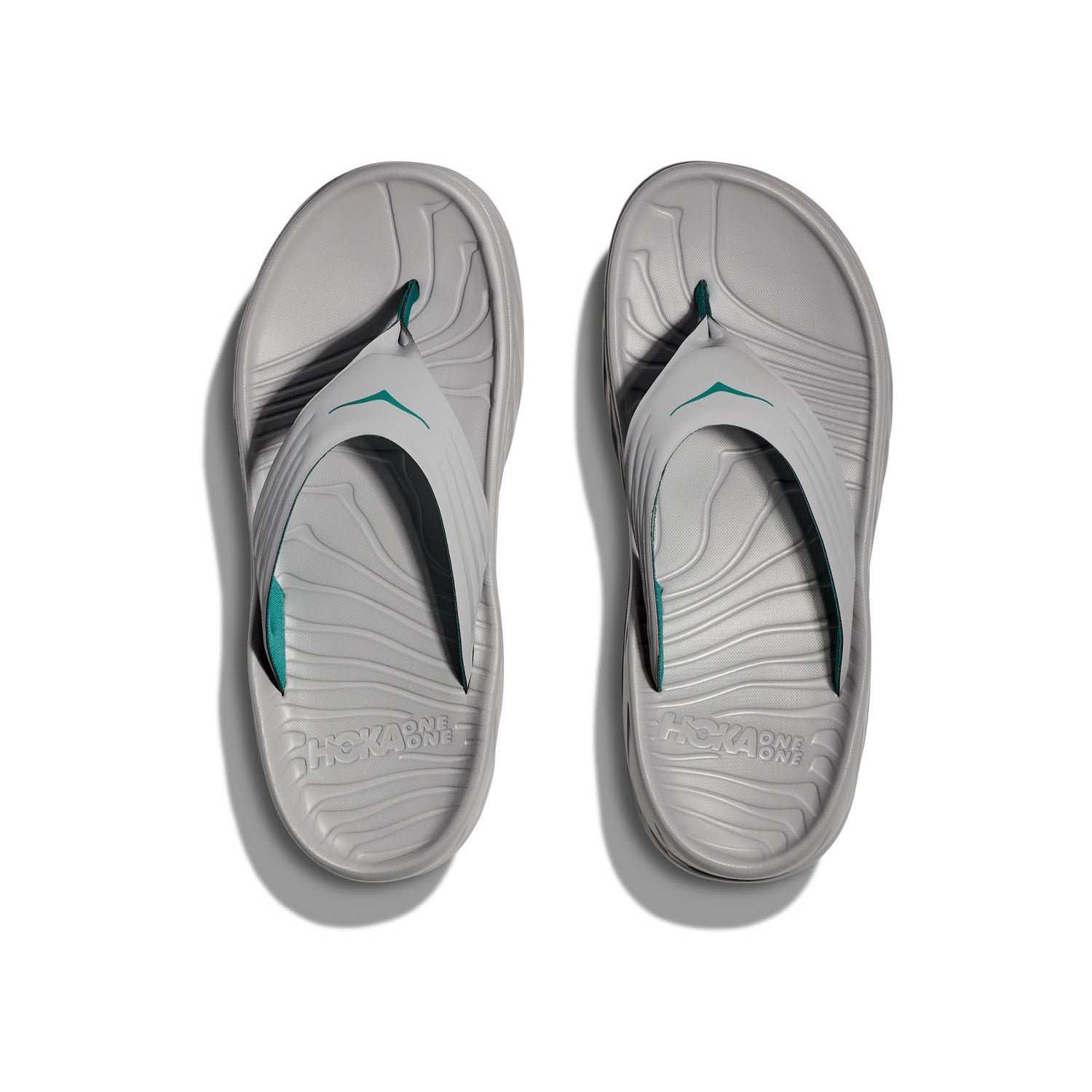 HOKA ORA RECOVERY FLIP (MENS) STELLAR GREY / OCEANIC – Runtrip Store