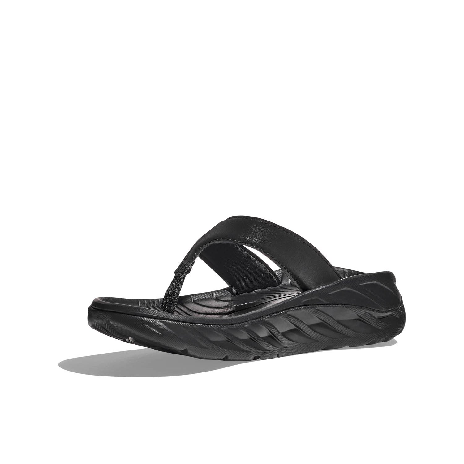 HOKA ORA RECOVERY FLIP (WOMENS) BLACK / DARK GULL GRAY