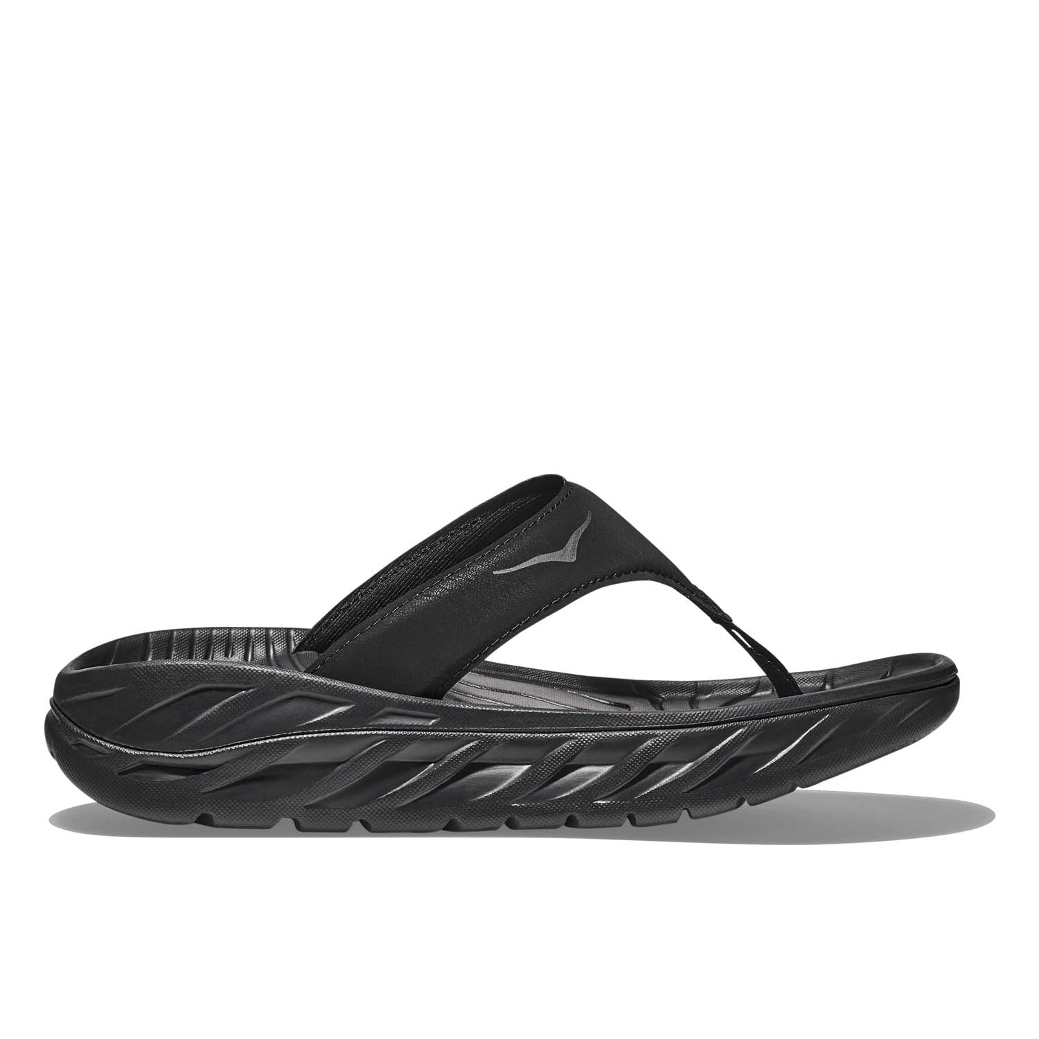 HOKA ORA RECOVERY FLIP (WOMENS) BLACK / DARK GULL GRAY