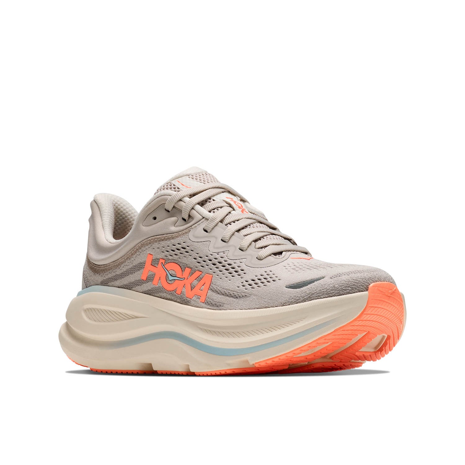 HOKA BONDI 9 (WOMENS) RIVER ROCK GREY / MINERAL ORE