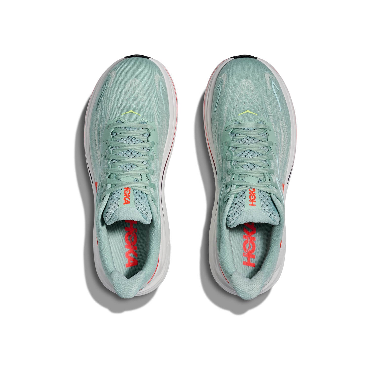 HOKA CLIFTON 10 (MENS) SAGE / NEON FLAME