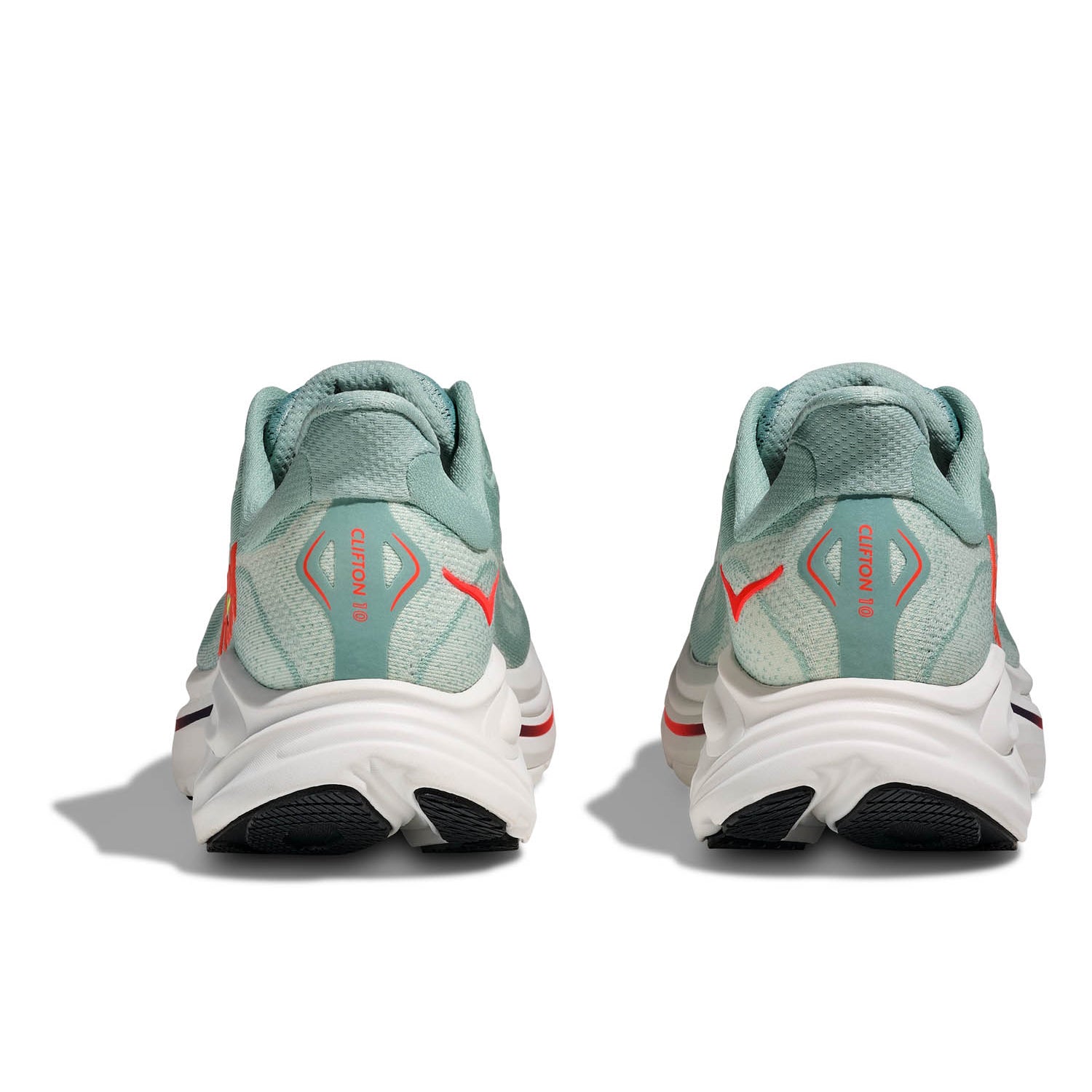 HOKA CLIFTON 10 (MENS) SAGE / NEON FLAME