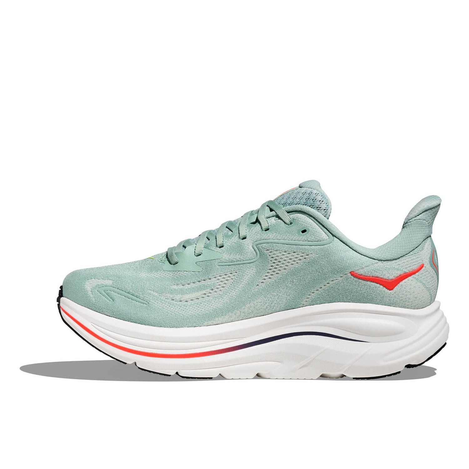 HOKA CLIFTON 10 (MENS) SAGE / NEON FLAME