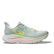 HOKA CLIFTON 10 (WOMENS) SEA GLASS / NEON FLAME
