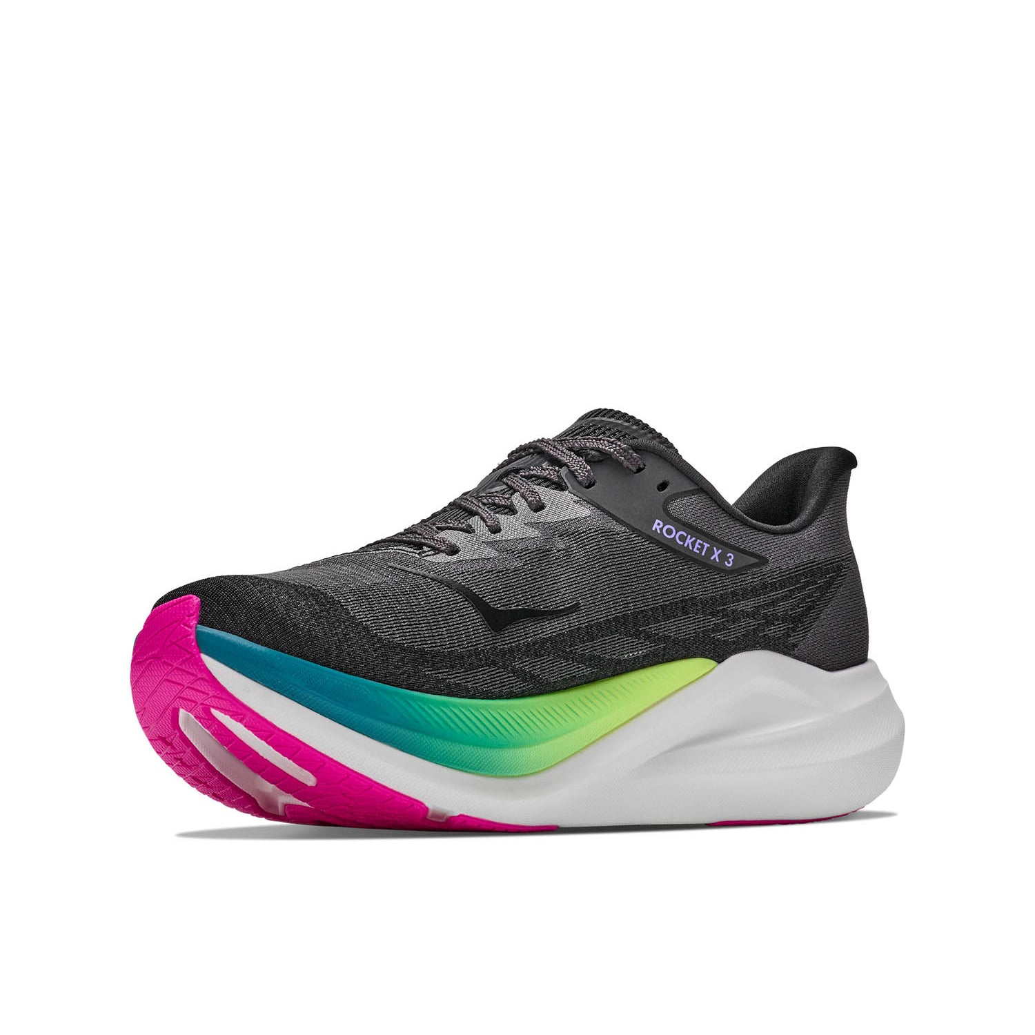 HOKA ROCKET X 3 (UNISEX) BLACK / NEON NEBULA