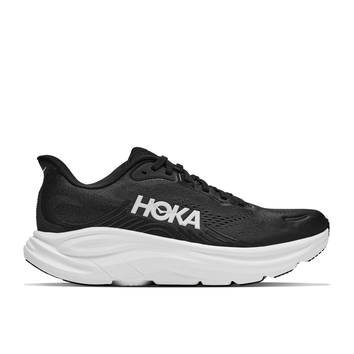 HOKA Clifton 11 (WOMENS) BLACK / WHITE