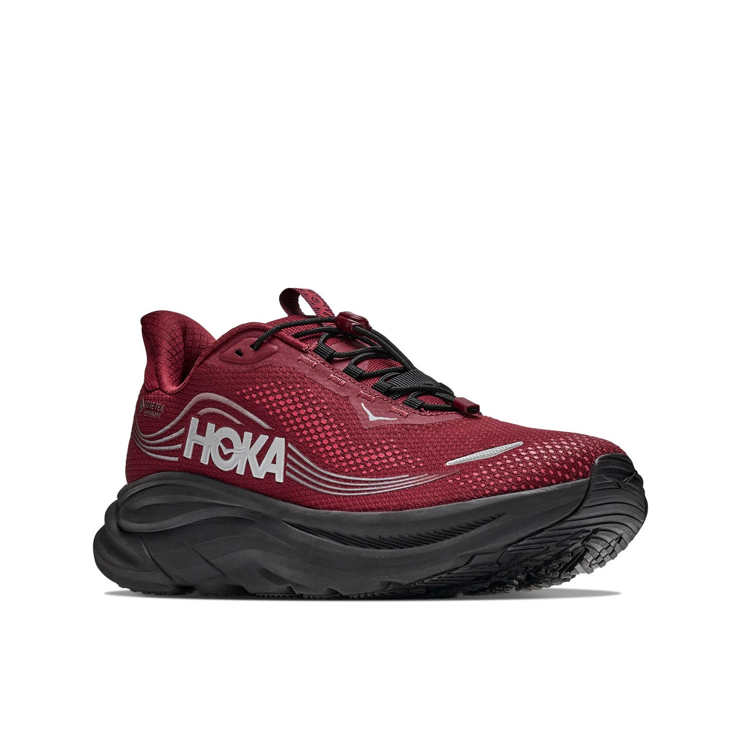 HOKA Clifton 11 GTX (MENS) VARSITY BURGUNDY / CARBON BLACK