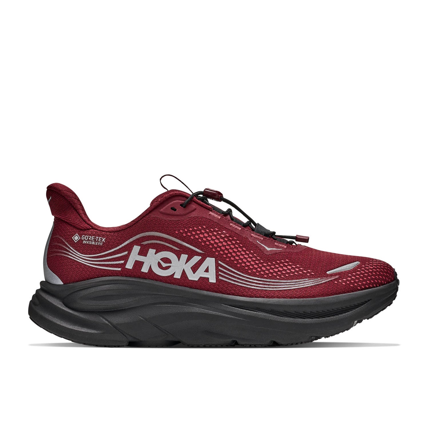 HOKA Clifton 11 GTX (MENS) VARSITY BURGUNDY / CARBON BLACK