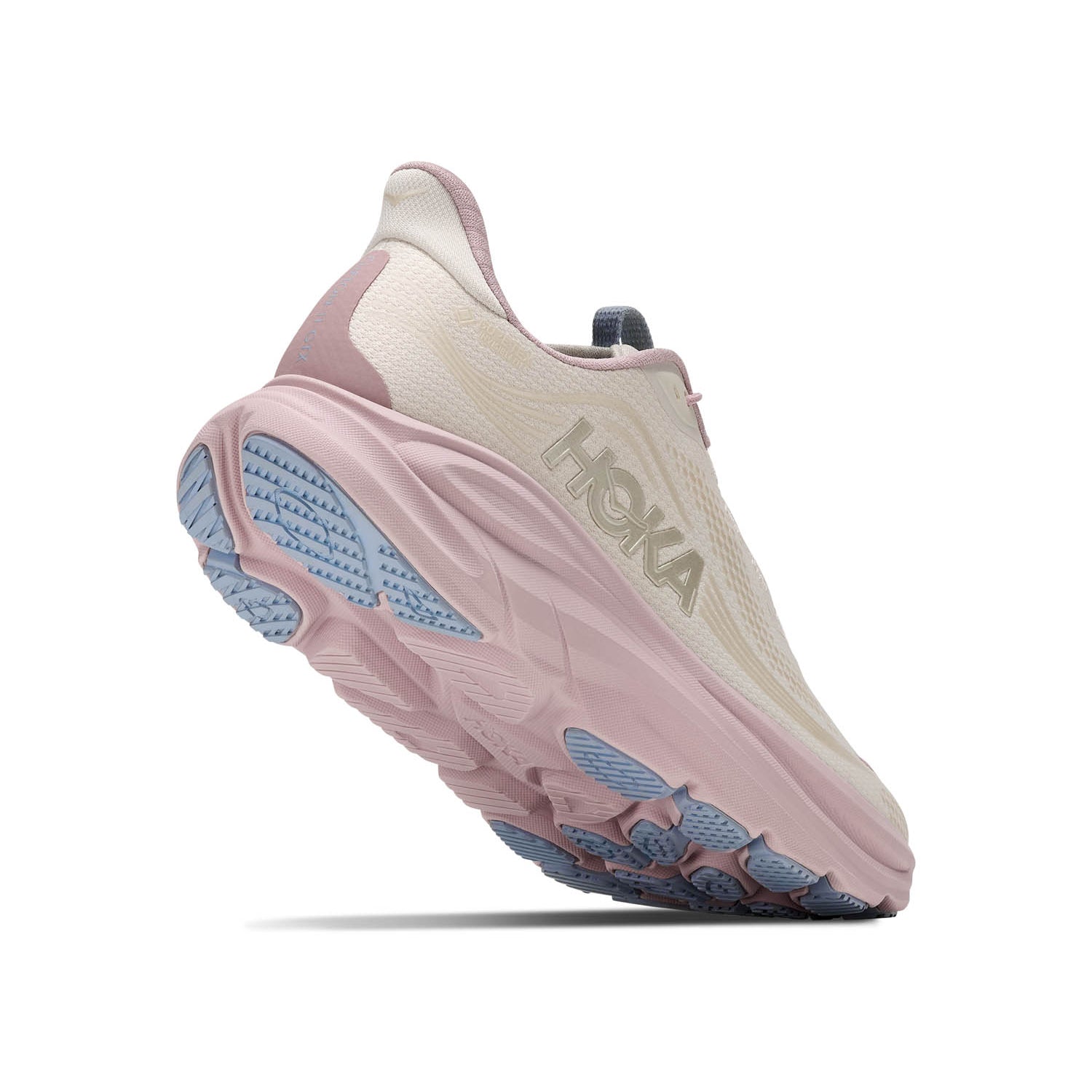 HOKA CLIFTON 11 GTX GLM (WOMENS) ALABASTER / PINK OPAL
