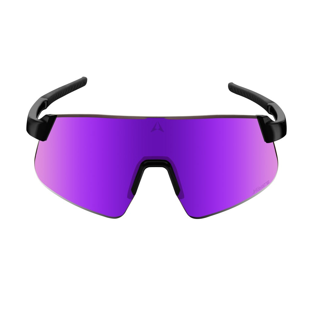 ALTALIST HAYATE R2 (Glossy Black Temple/Purple Mirror VIV20 Lens)