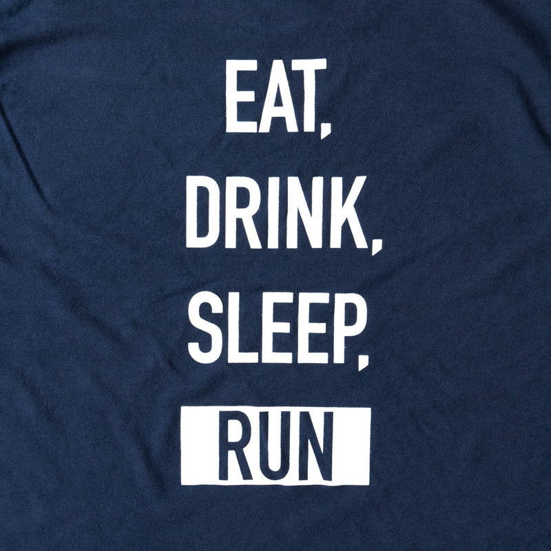 EAT DRINK SLEEP RUN / STREET Vertical Sleeve-less Tee (Navy)