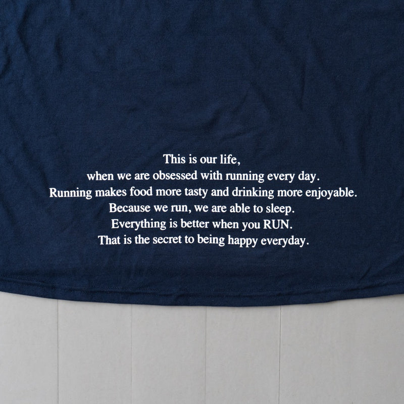 EAT DRINK SLEEP RUN / STREET Vertical Sleeve-less Tee (Navy)