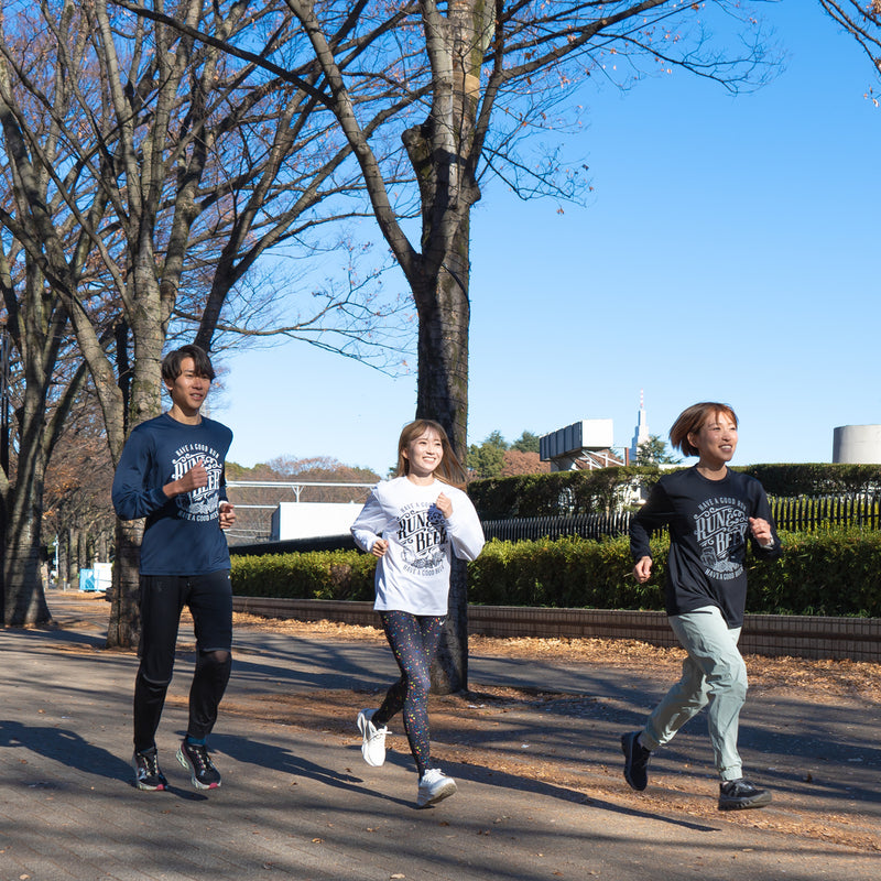 Run & Beer DRY Long-Sleeve  Tee（Navy）