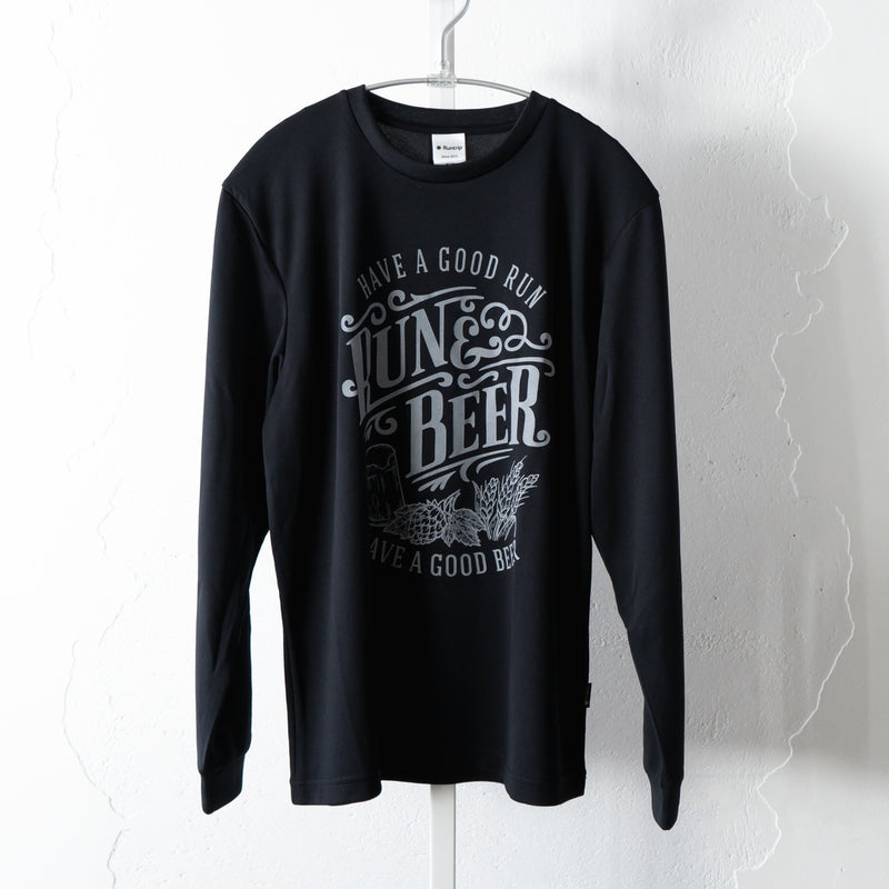 Run & Beer DRY Long-Sleeve  Tee（Black）