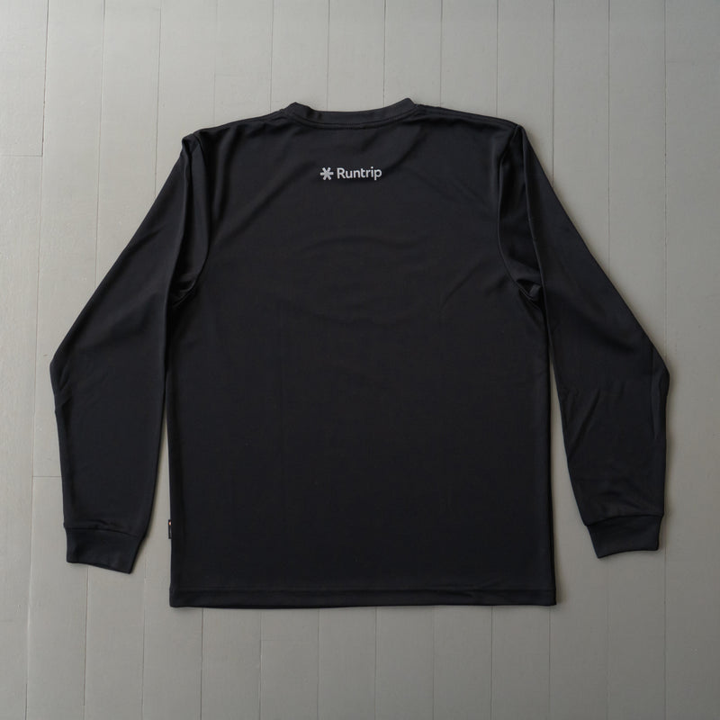 Run & Beer DRY Long-Sleeve  Tee（Black）