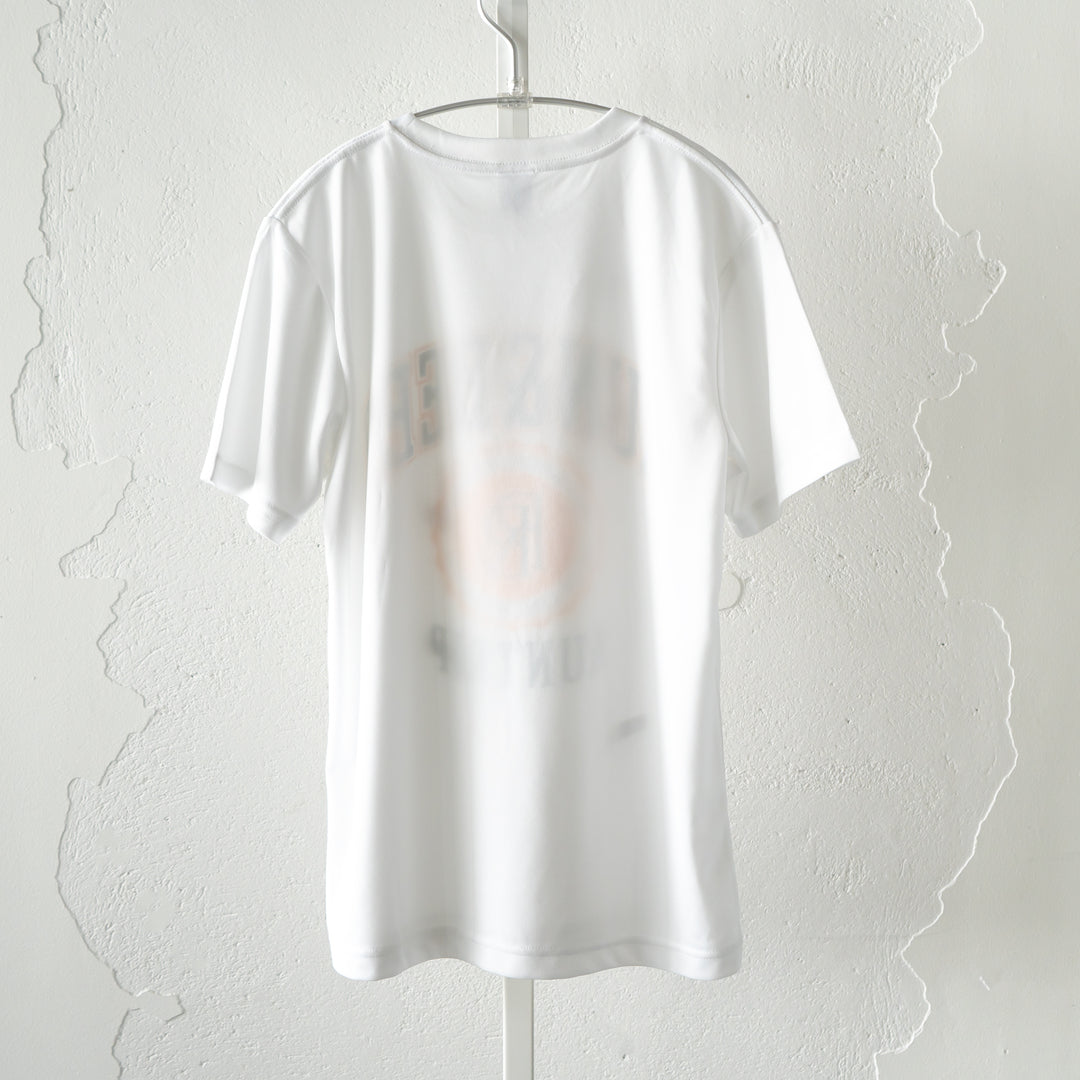 Run & Beer College Design DRY Tee (White / Green & Yellow)