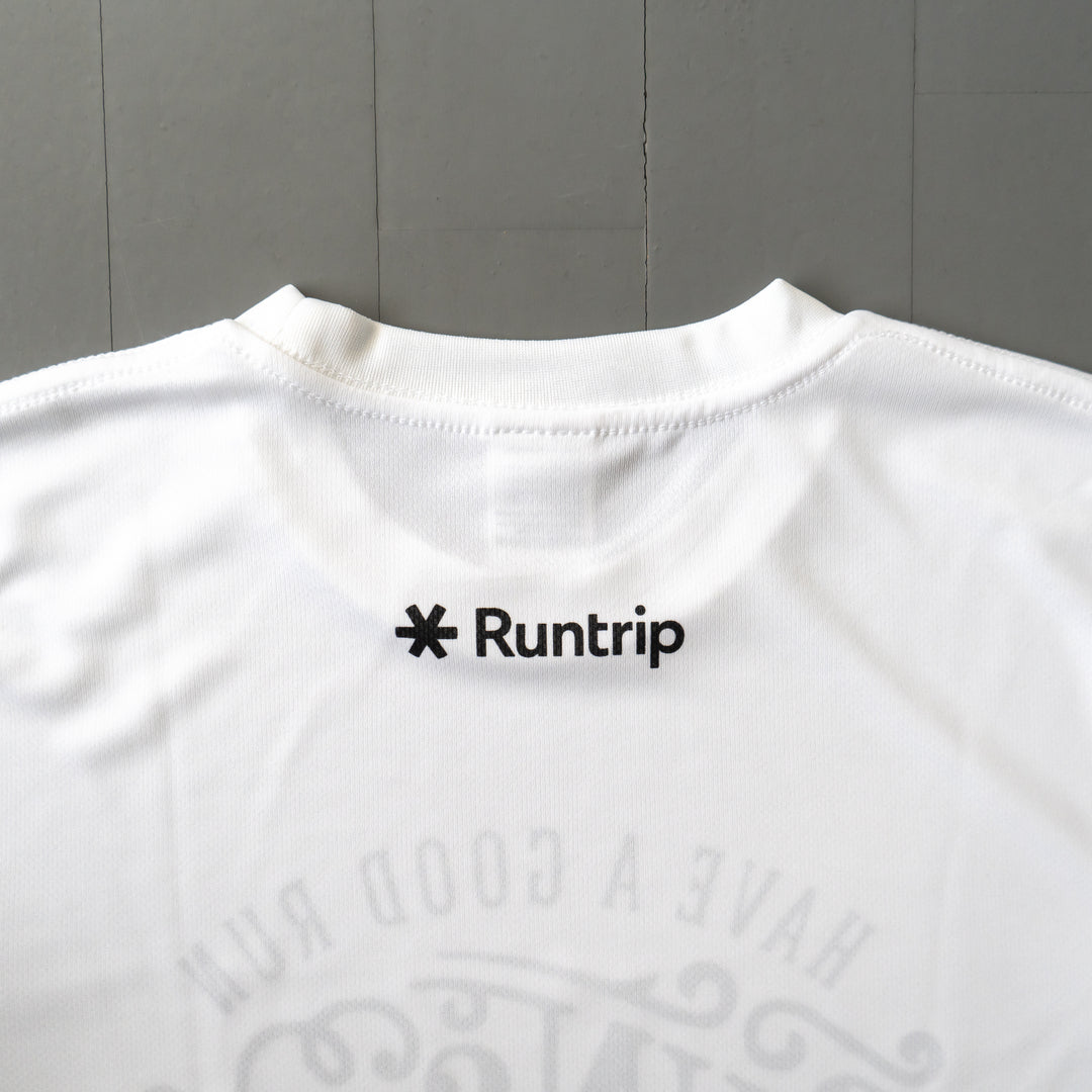 Run & Beer DRY Long-Sleeve  Tee（White）